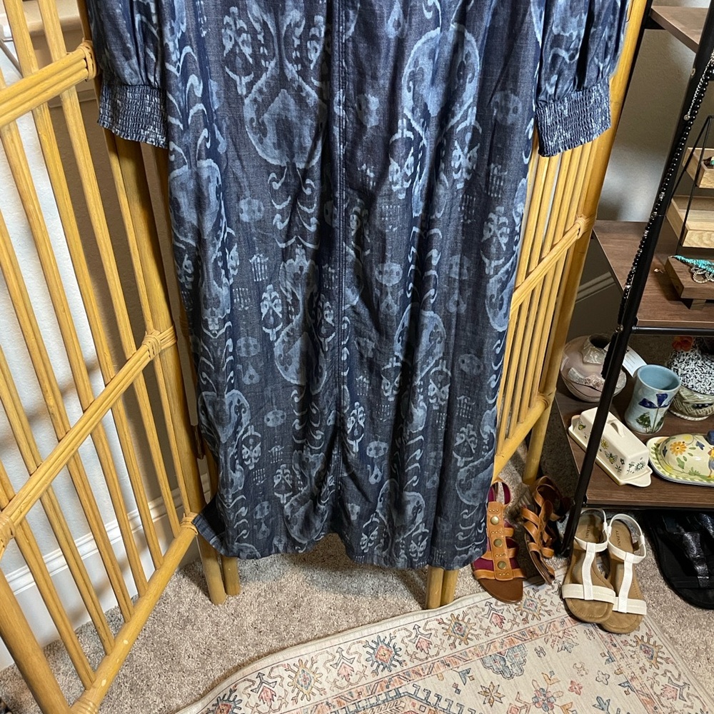 Chico's denim Patterned Long Sleeve Dress - Picture 9 of 11